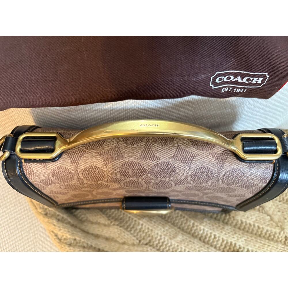 Coach Riley Top Handle 22 Brown Leather 73937 NWOT - Picture 4 of 13